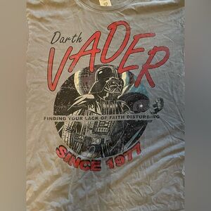 Disney Parks Star Wars Darth Vader Graphic Gray Tshirt - Men's XXL - RARE